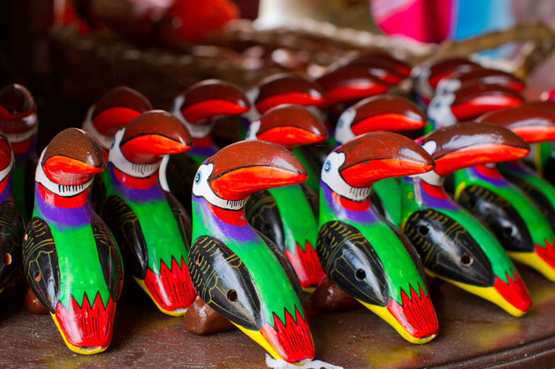 Pantanal wildlife-themed souvenirs inside Arte Pantaneira, located on the riverfront in the Porto Geral.