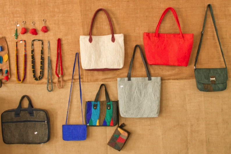 Chic artenesnal bags made of sustainably sourced fish leather.