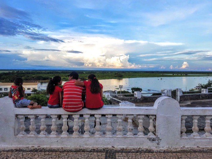 Enjoying late afternoon views over the Pantanal at Praça Generoso Ponce